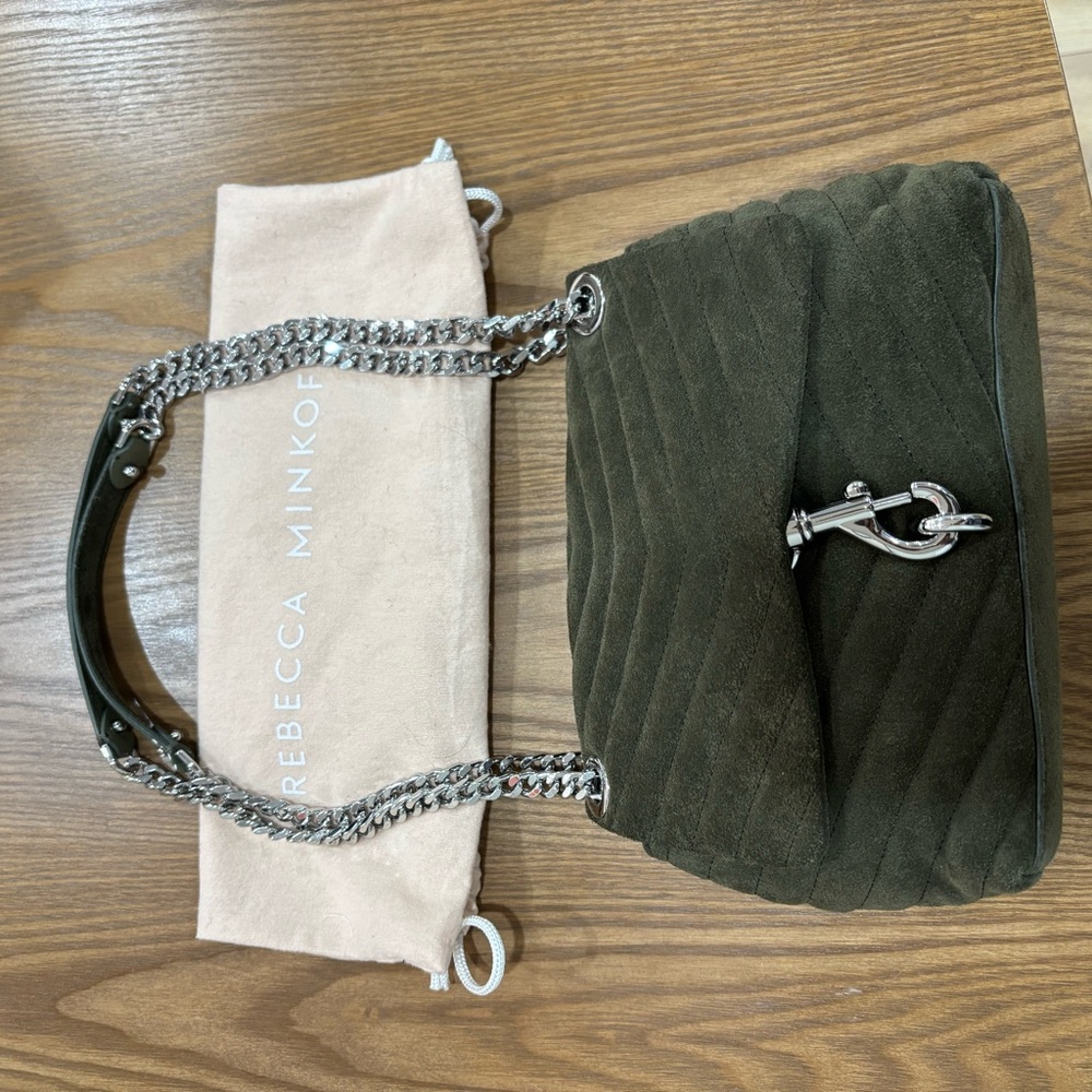 Rebecca Minkoff Dark Green Quilted Shoulder Bag